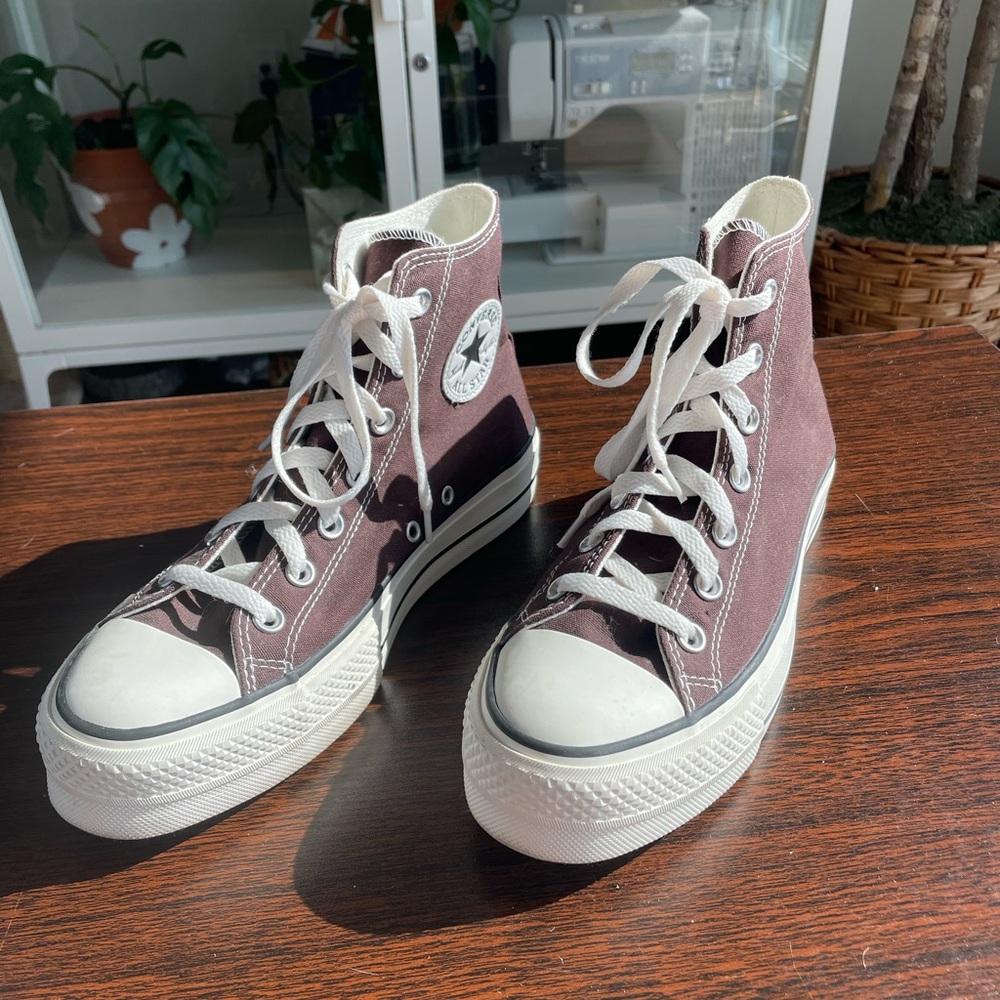 Brown Platform Hightop Converse